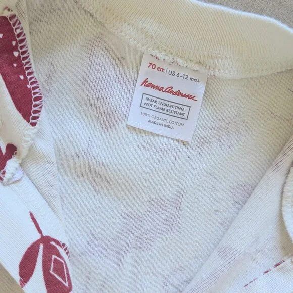 Hanna Andersson Scandi Deer Baby Zip Sleeper - 6-12M - Picture 2 of 5